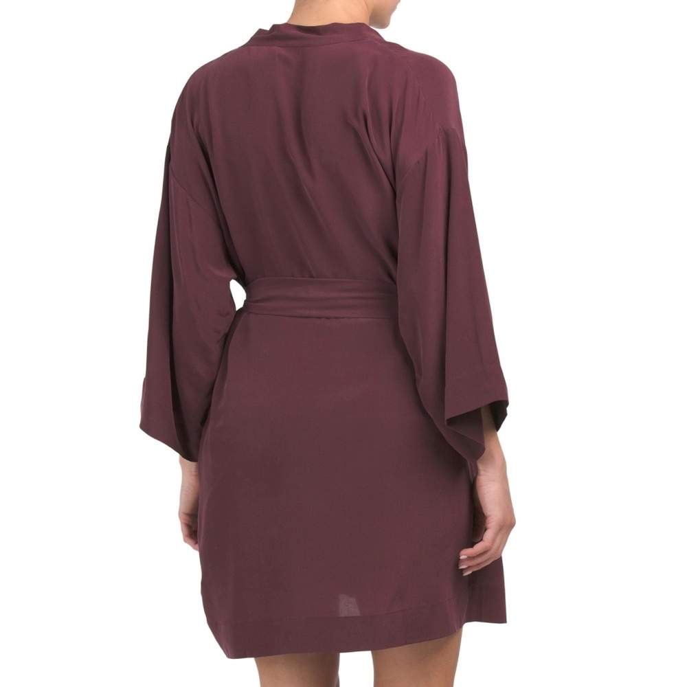 NWT UGG Lolla Silk Belted Robe - Port - Picture 2 of 8